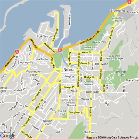 street map of nelson nz